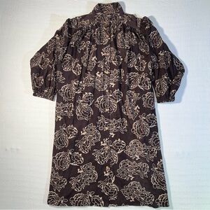 Umber & Ochre Womens Samira Tunic Dress Size Medium 100% Handwoven Cotton Boho